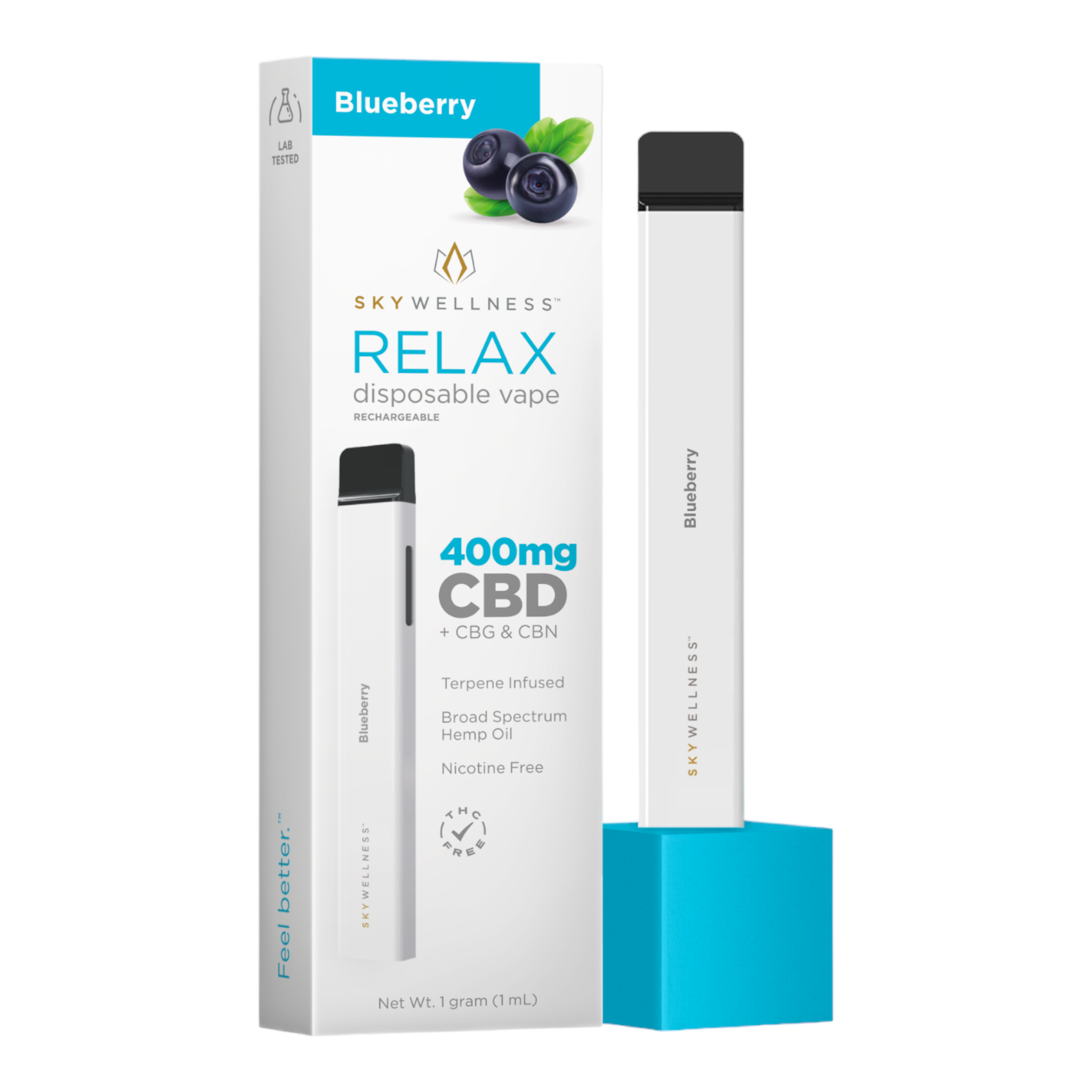 Sky Wellness 400mg Relax Disposable Pen Blueberry Sky Wellness 400mg Relax Disposable Pen Blueberry