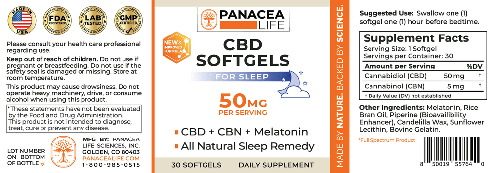 PANA CBD Softgels for Sleep