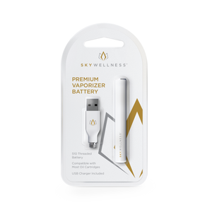 Sky Wellness Premium Vape Battery & Charger | CBD Products Online Sky Wellness Premium Vape Battery & Charger | CBD Products Online