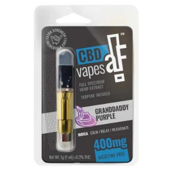 CBDaF!® Cartridge 1mL 400mg Granddaddy Purple